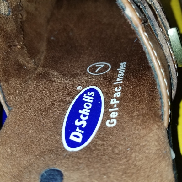 Dr.Scholls Bree Leather Clogs New in Box Brown 7 - Picture 4 of 8